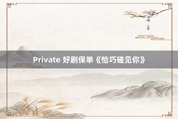 Private 好剧保举《恰巧碰见你》