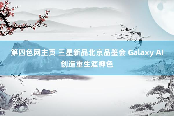 第四色网主页 三星新品北京品鉴会 Galaxy AI创造重生涯神色