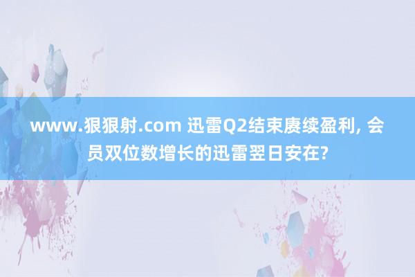 www.狠狠射.com 迅雷Q2结束赓续盈利， 会员双位数增长的迅雷翌日安在?