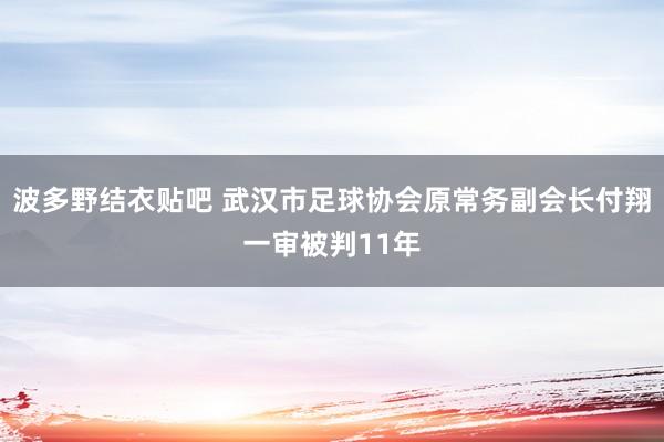 波多野结衣贴吧 武汉市足球协会原常务副会长付翔一审被判11年