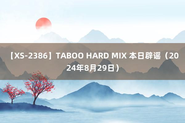 【XS-2386】TABOO HARD MIX 本日辟谣（2024年8月29日）