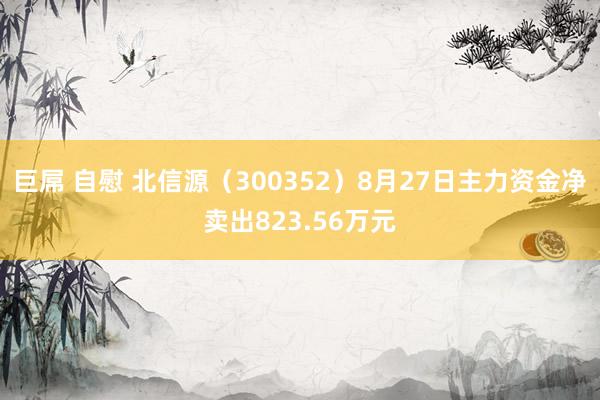 巨屌 自慰 北信源（300352）8月27日主力资金净卖出823.56万元