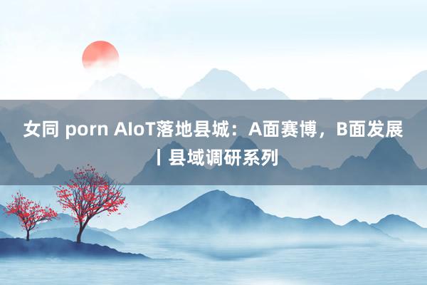 女同 porn AIoT落地县城：A面赛博，B面发展丨县域调研系列