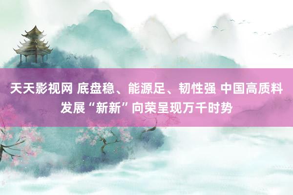 天天影视网 底盘稳、能源足、韧性强 中国高质料发展“新新”向荣呈现万千时势